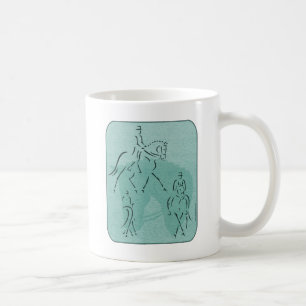 Elegantes Dressur Pferdedesign im Aquamarinen Kaffeetasse