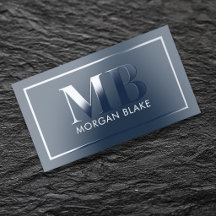 Elegantes, dunkelblaues Monogramm - modernes Desig
