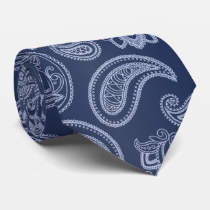 Elegantes dunkelblaues Paisley-Muster Krawatte