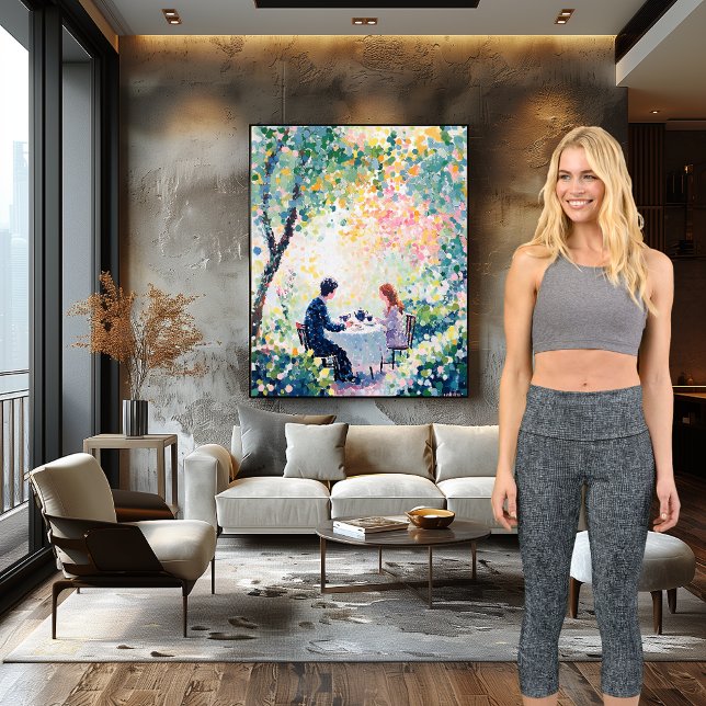 Elegantes dunkelgraues Muster: Logos und Text pers Capri Leggings (Von Creator hochgeladen)