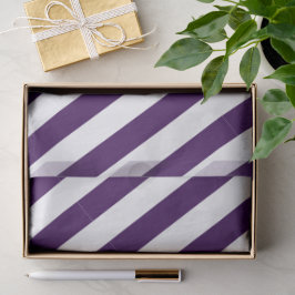 Elegantes dunkelviolett-weiß gestreiftes Muster Seidenpapier