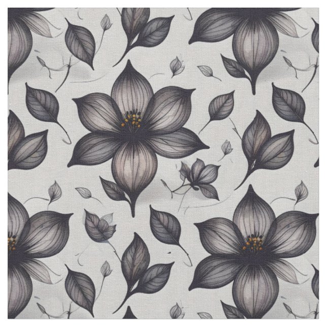 Elegantes dunkles Blumengeflecht Stoff (Nahaufnahme)