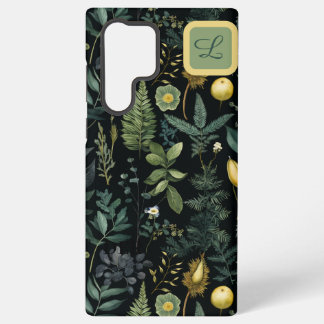 Elegantes dunkles Blumenmuster – Persönliche Botan Samsung Galaxy Hülle