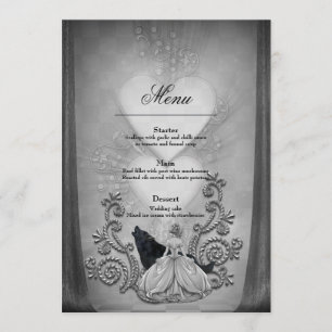 Elegantes dunkles Design Menükarte