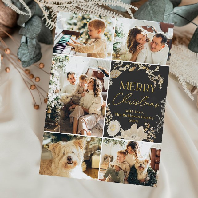 Elegantes dunkles Foto Feiertagskarte (Von Creator hochgeladen)