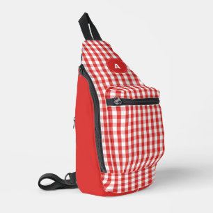 Elegantes dunkles Rastermuster Crossbody Bag