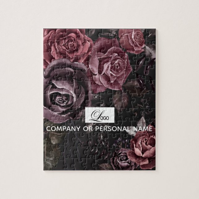Elegantes dunkles schwarzes romantisches Rosen-Blu (Vertikal)