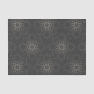 Elegantes dunkles Verziertes Muster Seidenpapier