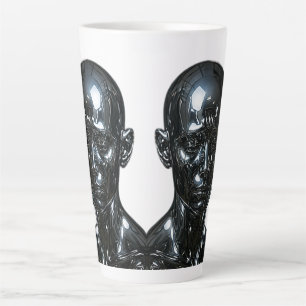 Elegantes Duo Chrome Faces Milchtasse