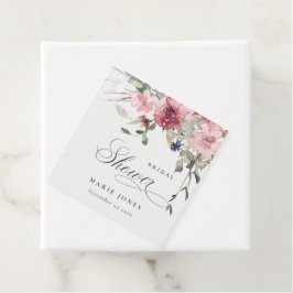 Elegantes Dusky Blush Rose Brautparty Geschenkanhänger