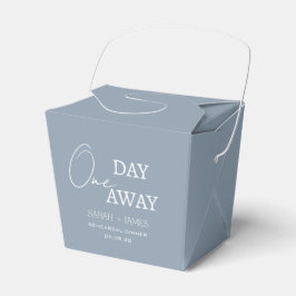 Elegantes Dusty Blue One Day Away Probe Dinner Geschenkschachtel