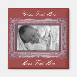 Elegantes Dusty Rose Frame Magnet