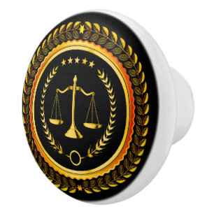 Élégantes échelles de la justice Boutons de tiroir