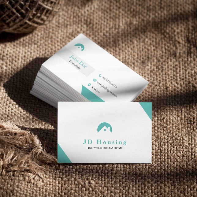 Elegantes Echtes Anwesen Visitenkarte (Elegant Real estate Any Color Business Card)