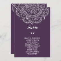 Elegantes Eggplant Paisley Seating Chart