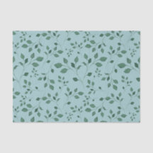 Elegantes Eggshell Blue Watercolor Foliage Muster