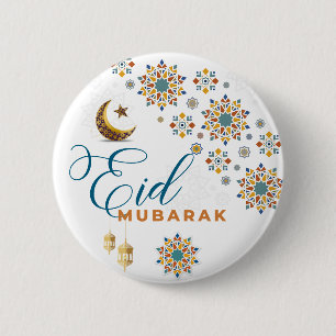 Elegantes Eid Mubarak Arabische Kalligrafie Mond S Button