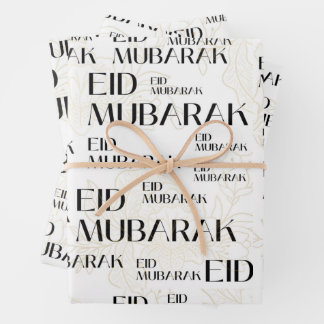 elegantes eid mubarak Geschenk Geschenkpapier Set