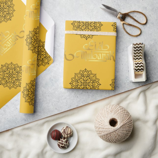 Elegantes Eid Wrapping Paper_Mandala- 1,50 m Roll Geschenkpapier (Kunsthandwerk)