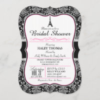 Elegantes Eiffelturm-Brautparty; Schwarzer Damast