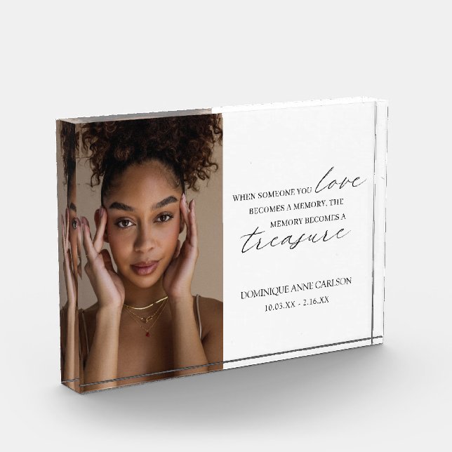 Elegantes Einfaches Beileid Fotoblock (Links)