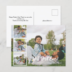 Elegantes einfaches Best Vater Ever Fathers Day Fo Feiertagspostkarte