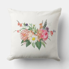 Elegantes einfaches, blumengeschmücktes Kissen