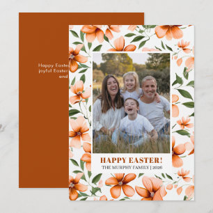 Elegantes einfaches buntes florales Oster-Familien Feiertagskarte
