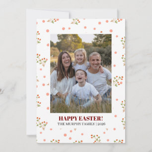 Elegantes einfaches buntes florales Ostern Familie Feiertagskarte