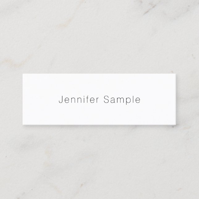 Elegantes einfaches Design Modernes Minimalistisch Mini Visitenkarte (Vorderseite)