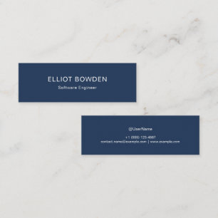 Elegantes einfaches Design Personalisiert Modernes Telefonnummerkarte