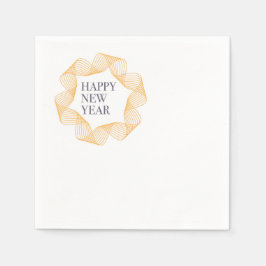 Elegantes, einfaches Design von "Happy New Year" Serviette