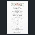 Elegantes einfaches Dusty Rose Blumenmenü<br><div class="desc">Elegantes Blumenmenü mit Aquarellmalung in staubigen Rose in Rosa und Grün in Weiß-Grün. Ein köstliches botanisches Themenmenü,  das sich perfekt für eine Hochzeit im Frühjahr oder Sommer eignet. Diese günstigen Hochzeitsmenüs werden auf Papierblättern gedruckt,  um eine preisgünstige Option zu erhalten.</div>