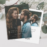 Elegantes einfaches Foto Hochzeit speichern Sie da Einladung<br><div class="desc">Elegantes Simple Foto Wedding Save the Date Einladung mit minimaler Typografie und Foto auf der Vorderseite. Die Rückseite hat eine Hochzeitswebsite und QR-Code.</div>