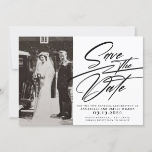 Elegantes Einfaches Foto Vow Erneuerung Save The Date