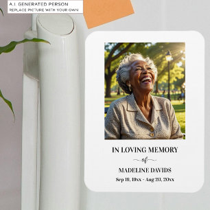 Elegantes einfaches Gedenkfoto  Magnet