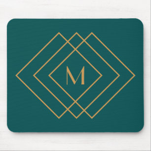 Elegantes, einfaches geometrisches Art Déco Design Mousepad