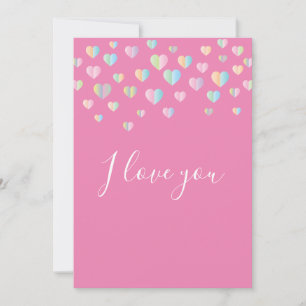 Elegantes einfaches Ich liebe dich Design Einladung