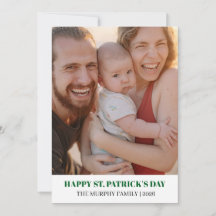 Elegantes einfaches Kleeblatt-Foto St. Patrick's D