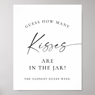 Elegantes Einfaches Minimalistisches Brautparty Poster