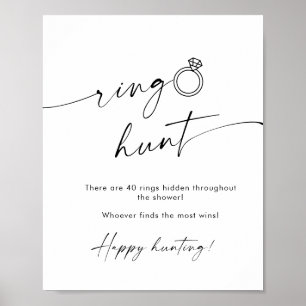 Elegantes Einfaches Minimalistisches Brautparty zu Poster