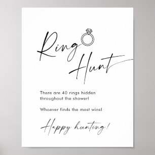 Elegantes Einfaches Minimalistisches Brautparty zu Poster
