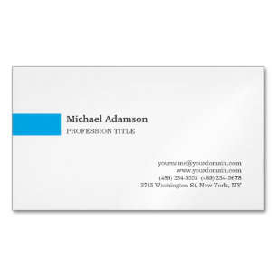 Elegantes einfaches minimalistisches Profil Magnetische Visitenkarte