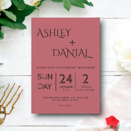 Elegantes, einfaches Minimalistisches Skript Moder Einladung