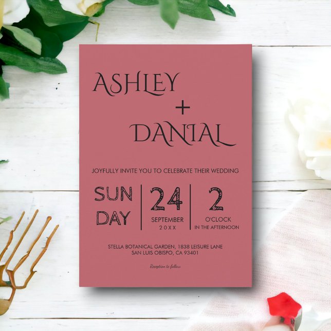 Elegantes, einfaches Minimalistisches Skript Moder Einladung (Von Creator hochgeladen)