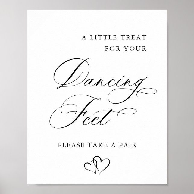 Elegantes einfaches Minimalistisches Tanzgeld Hoch Poster (Vorne)