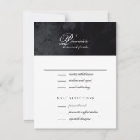 Elegantes einfaches Script Black Goth Wedding