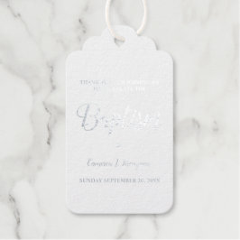 Elegantes einfaches Skript für die Taufe von Kinde Geschenkanhänger