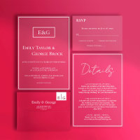Elegantes einfaches Skript Viva Magenta Wedding De