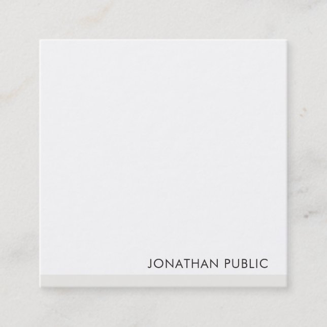 Elegantes Einfaches Template Beruflich modern Quadratische Visitenkarte (Vorderseite)